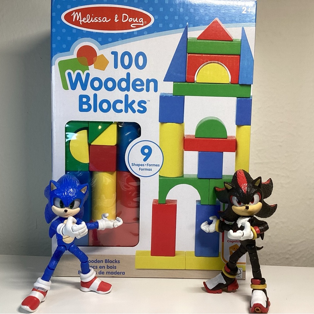 Melissa & Doug 100 Wooden Blocks Set - Multicolor